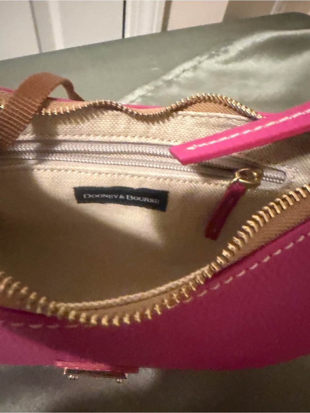 Dooney & Bourke Hot Pink Mini Leather Shoulder Bag - Picture 2 of 6
